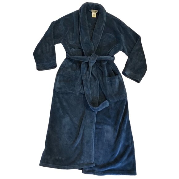 Pierre Cardin Other - Pierre Cardin Bathrobe Plush Blue Size Small 48" Long